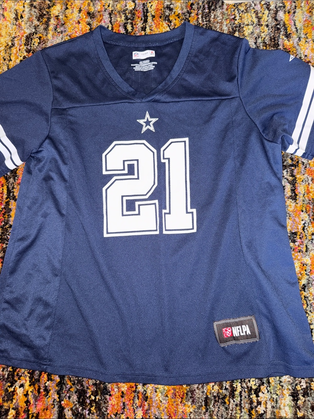 Dallas Cowboys #21 Navy NFLPA Jersey XL